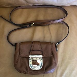 Michael Kors Brown Pebbled Leather Crossbody